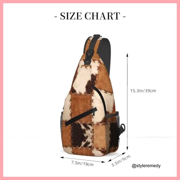 Polyester Crossbody Sling Backpack with Adjustable Padded Strap